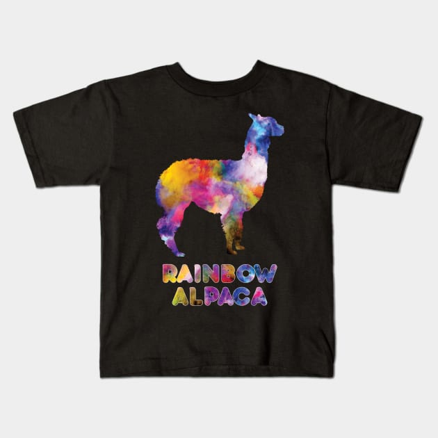 Alpaca rainbow - colorful llama - animals lover - kawaii cute gift Kids T-Shirt by Vane22april